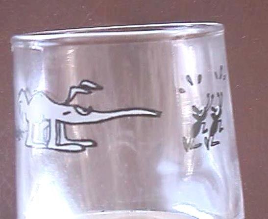 1960 s JOHNNY HART B C COMIC STRIP 6 GLASSES  