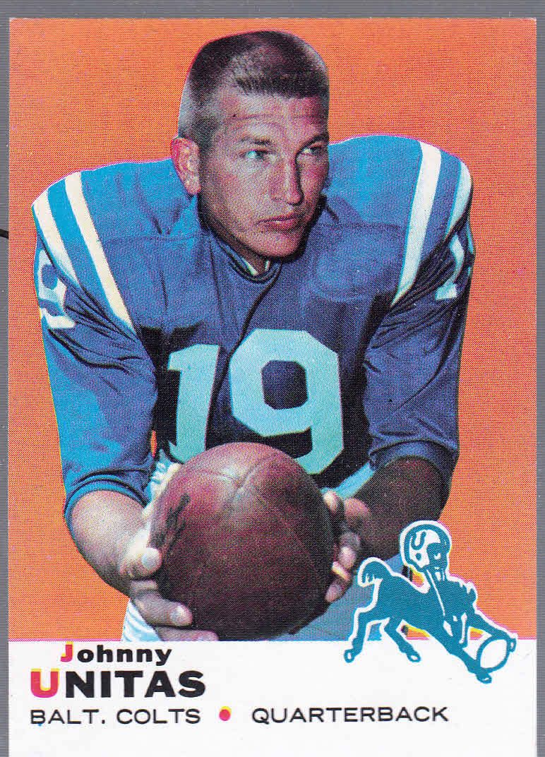 1969 Topps Johnny Unitas Card 25 NM Mint  