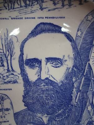 Vintage Vernon Kilns Souvenir Plate Stonewall Jackson Issued in 1942  