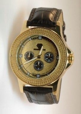 Mens Diamond Watch JoJo Aqua Jojino Joe Rodeo Techno Canary Ice Bling Iced M6013  