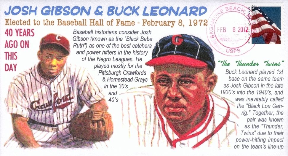 COVERSCAPE Computer Designed Josh Gibson Buck Leonard Baseball HOF Event Cover  