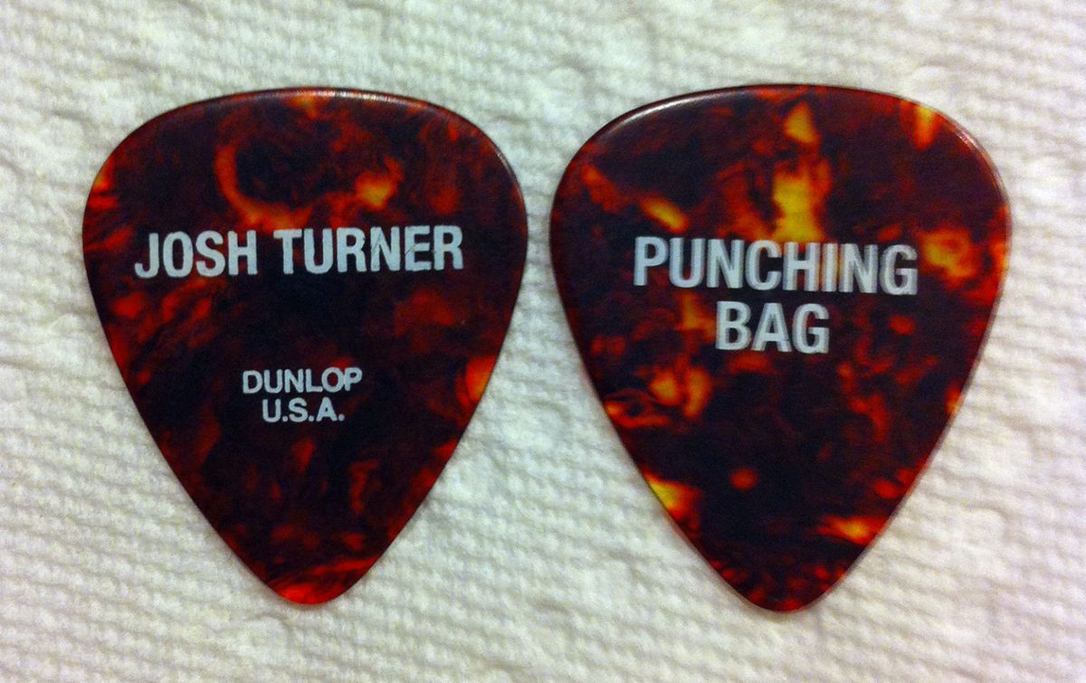 JOSH TURNER GUITAR PICK from 2012 PUNCHING BAG TOUR STAGE USED GUITAR PICKS  