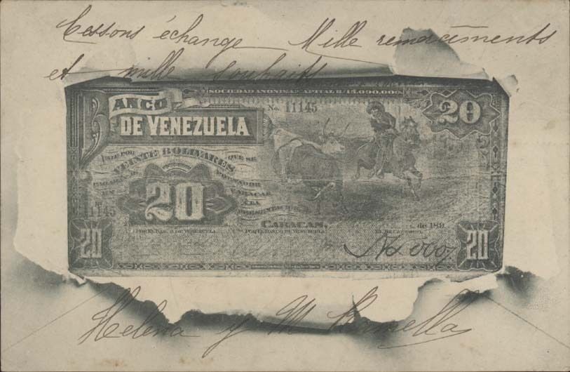 VENEZUELA BILLETE 20 BOLIVARES BERNARDO ROSSWAAG JOYERIA N 4045  