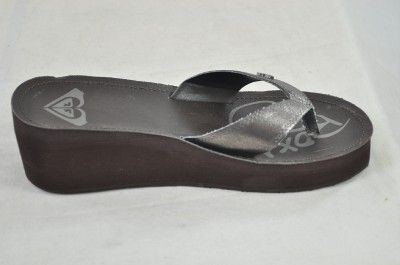 ROXY JUANITA THONG STYLE PLATFORM WEDGE SYNTHETIC LEATHER FLIP FLOP CUTE SANDAL  