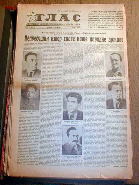 12 RARE 1945 Belgrade Yugoslavia Newsapers WW II Ends Josip Broz Tito in Power  