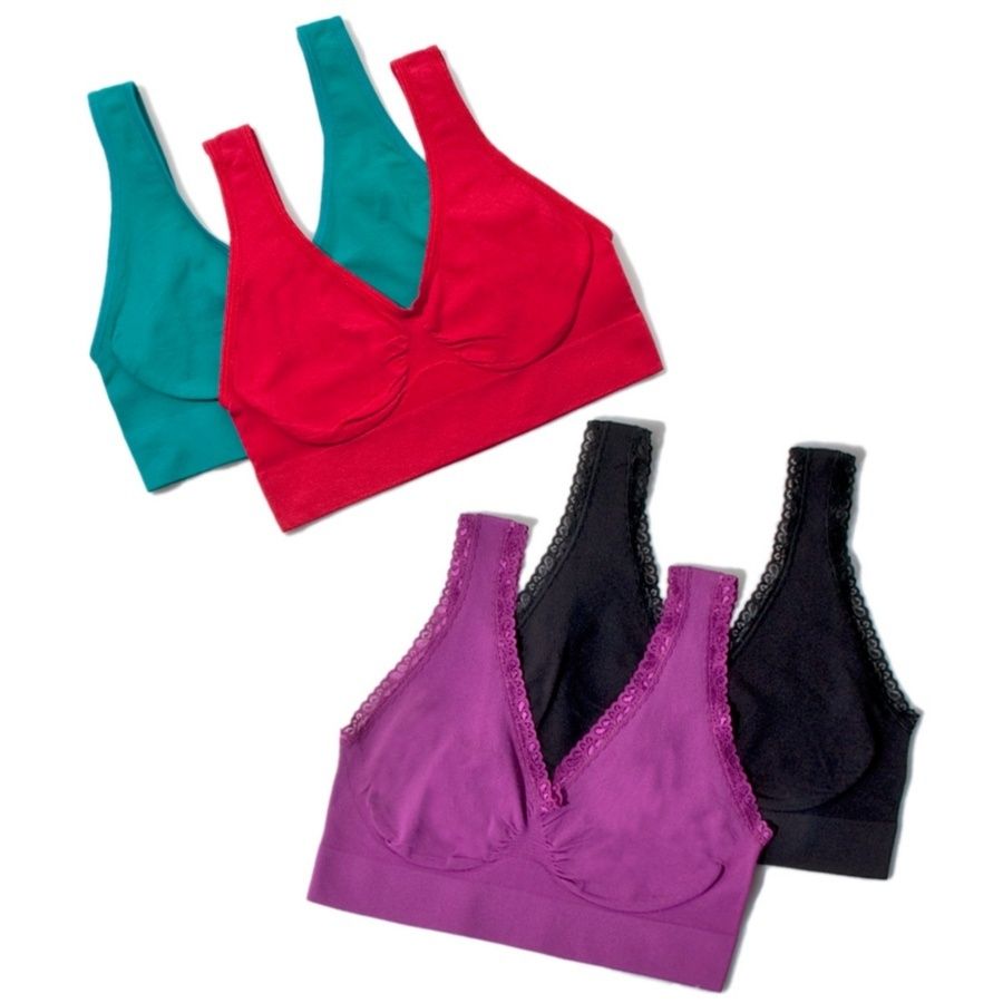 Choose Size Color 1 Rhonda Shear Ahh Seamless Leisure Bra XS M L 1x 2X