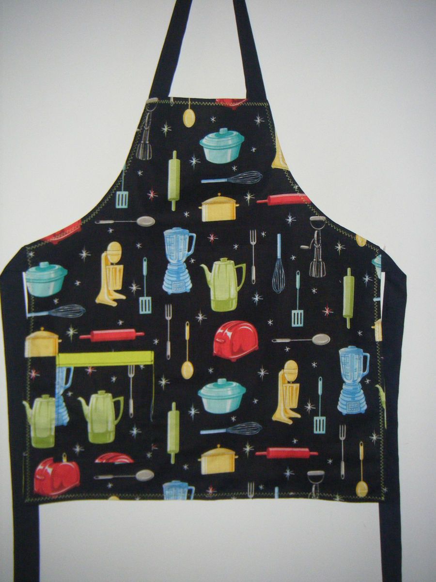 Kitchen Retro Appliances Utensils Kids Apron