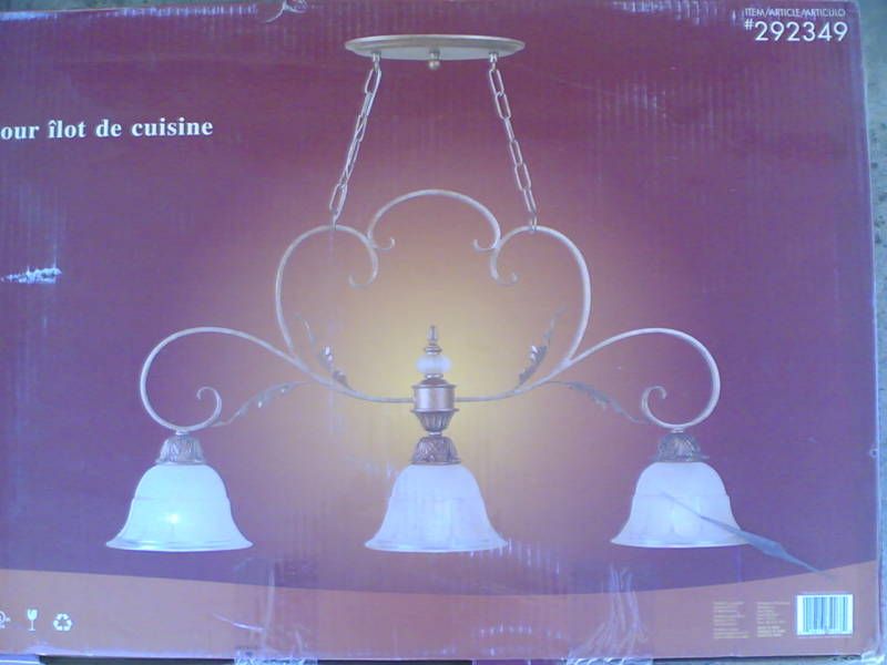 Decorative Kitchen Island 3 Lite Pendant Light