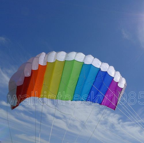  power dual kite 2 lines control parafoil kites with 2
