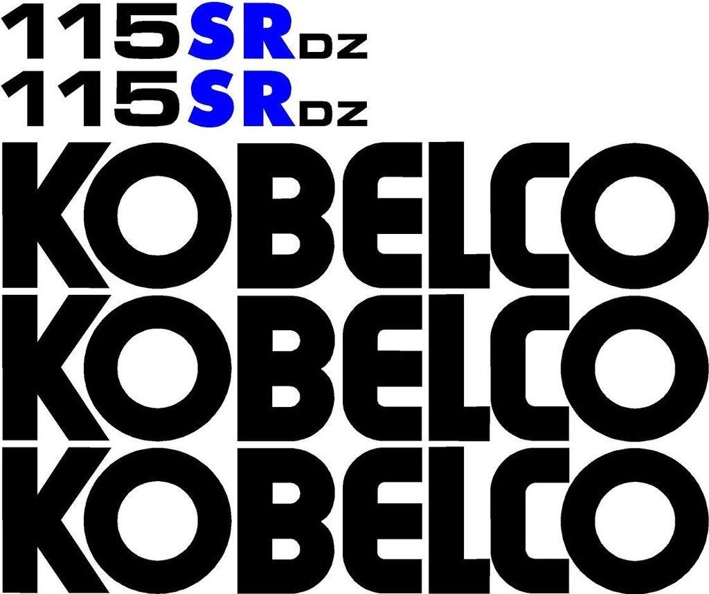 Kobelco 115SR DZ Excavator NS New Style Decal Set