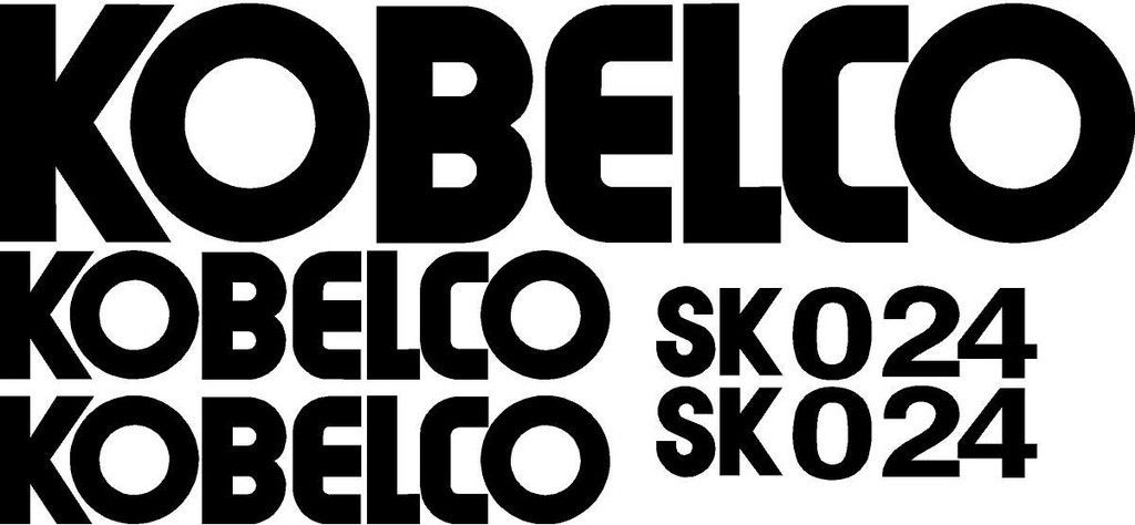 New Kobelco SK024 Excavator Decal Set