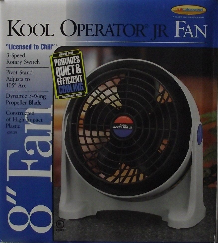 Lakewood 8 Kool Operator Fan 3 Speed Pivot Stand USA