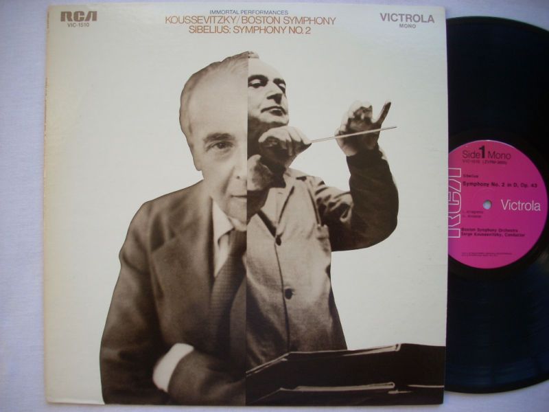 Serge Koussevitzky Sibelius Symphony No 2 RCA Victrola Vic 1510 Mono