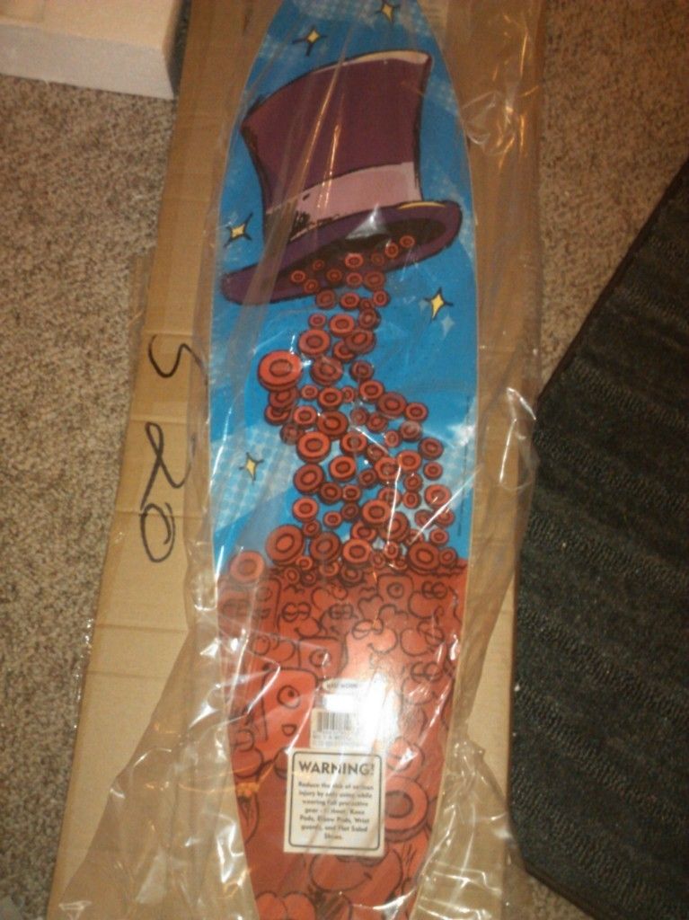 Brand New Willy Wonka  36 Pintail Longboard Skateboard  by