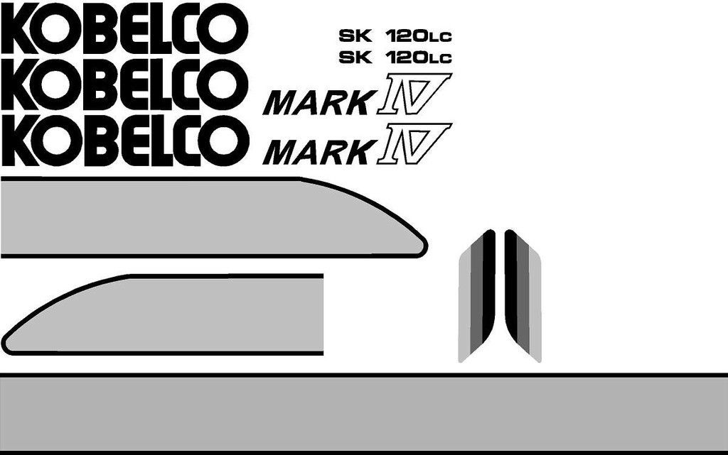 Kobelco SK 120LC Excavator Decal Set