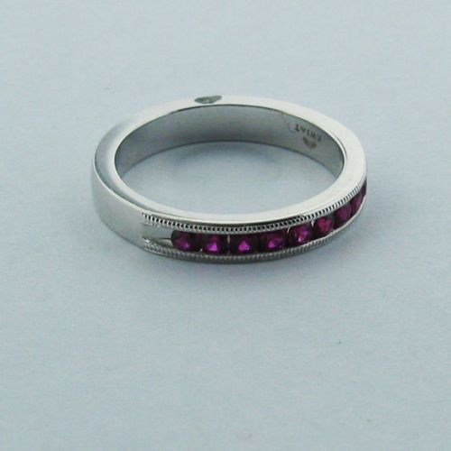 New Kwiat 18K Gold Ruby Wedding Band Anniversary Ring