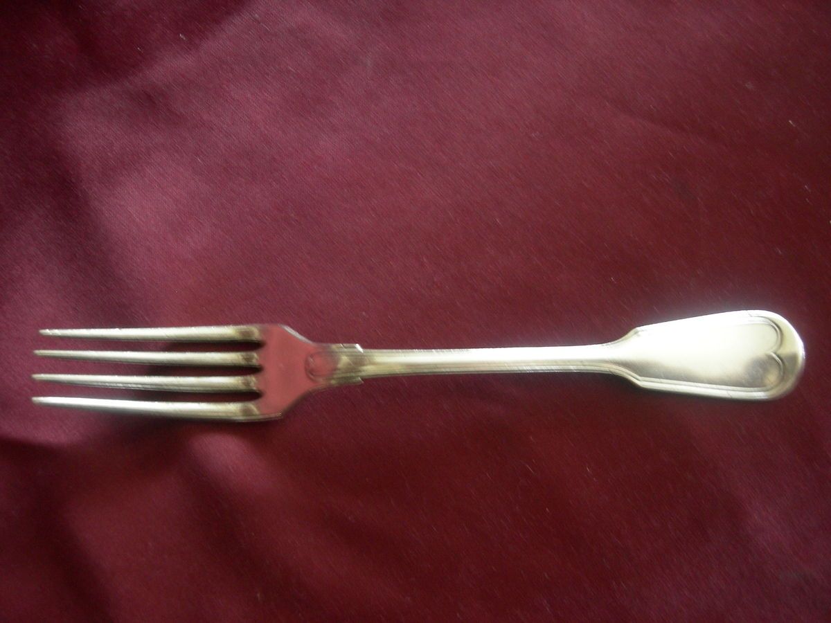 Art Krupp Berndorf Dinner Fork Fiddle Head Pattern 7 1 8