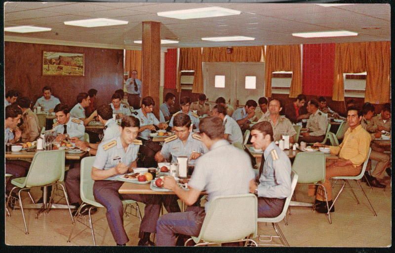 San Antonio TX Lackland Air Force Base Mess Hall Vintage Postcard Old