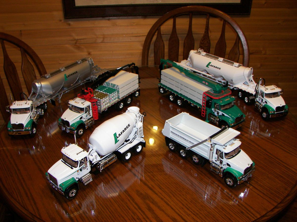 34 FIRST GEAR TRUCKS  LAFARGE  COLLECTION MIXER, DUMP,TANKER