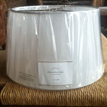 Pottery Barn Sheer Cotton Lamp Shade Small White NIP