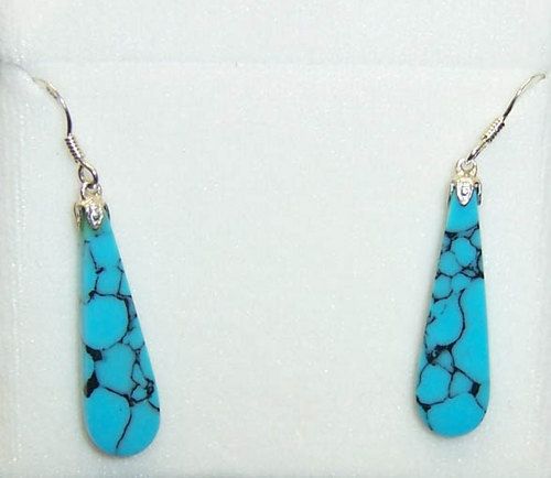 Langers Sterling Silver Faux Turquoise Teardrop Earring