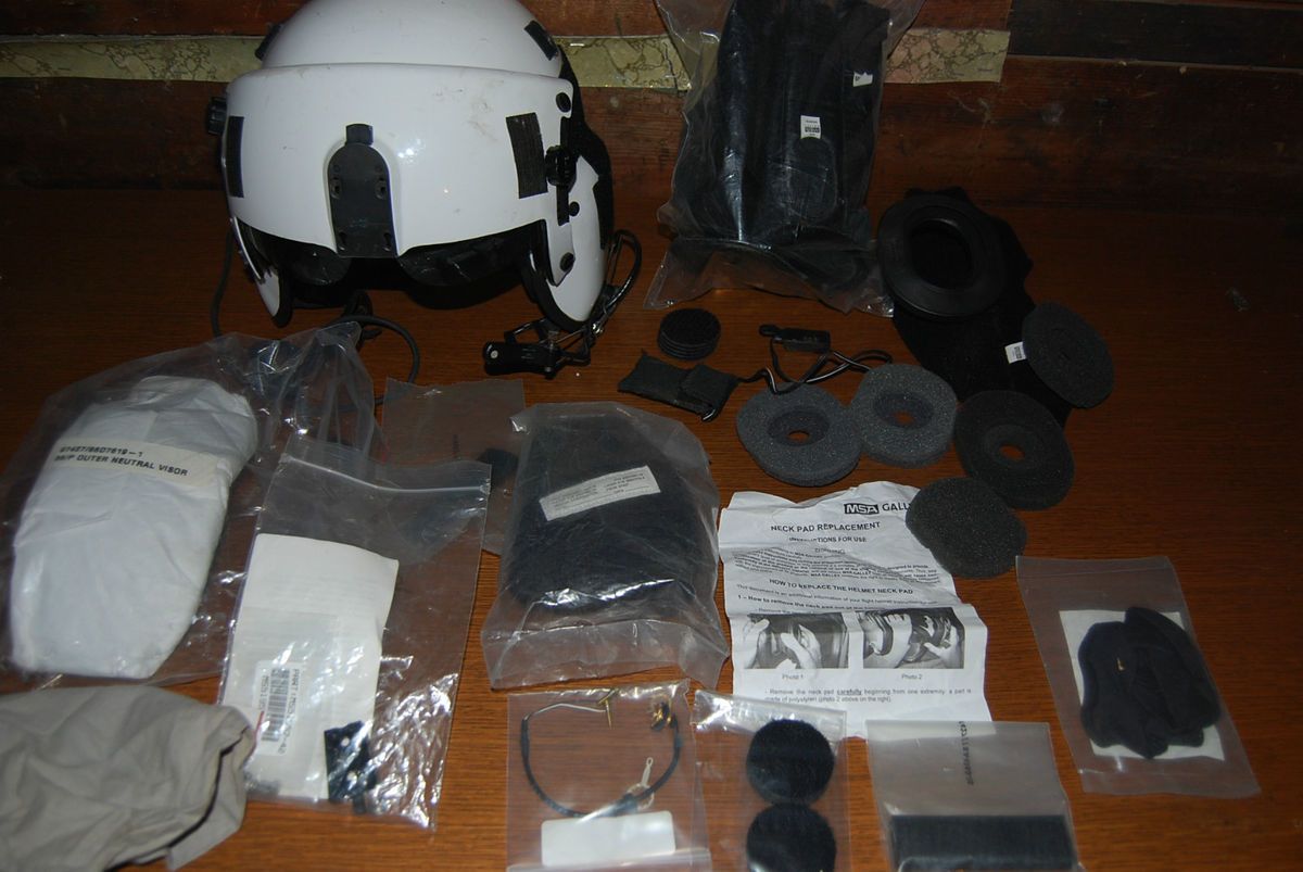 Gentex HGU 56P Flight Helmet Includes All Accessories Duel Visor