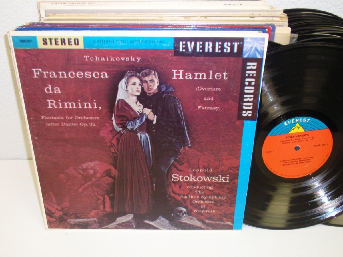LEOPOLD STOKOWSKI Tchaikovsky Francesca Da Rimini/ Hamlet LP Everest