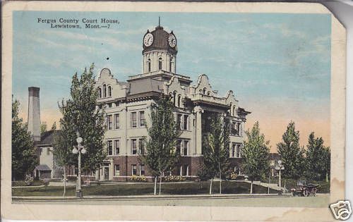 Fergus County Court House Lewistown MT Postcard