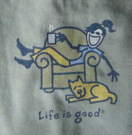 Life Is Good Womens Long Sleeve Tee Jackie Lounge New with Tags