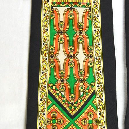 Rush Limbaugh Black Orange Green Art Deco Silk Neck Tie