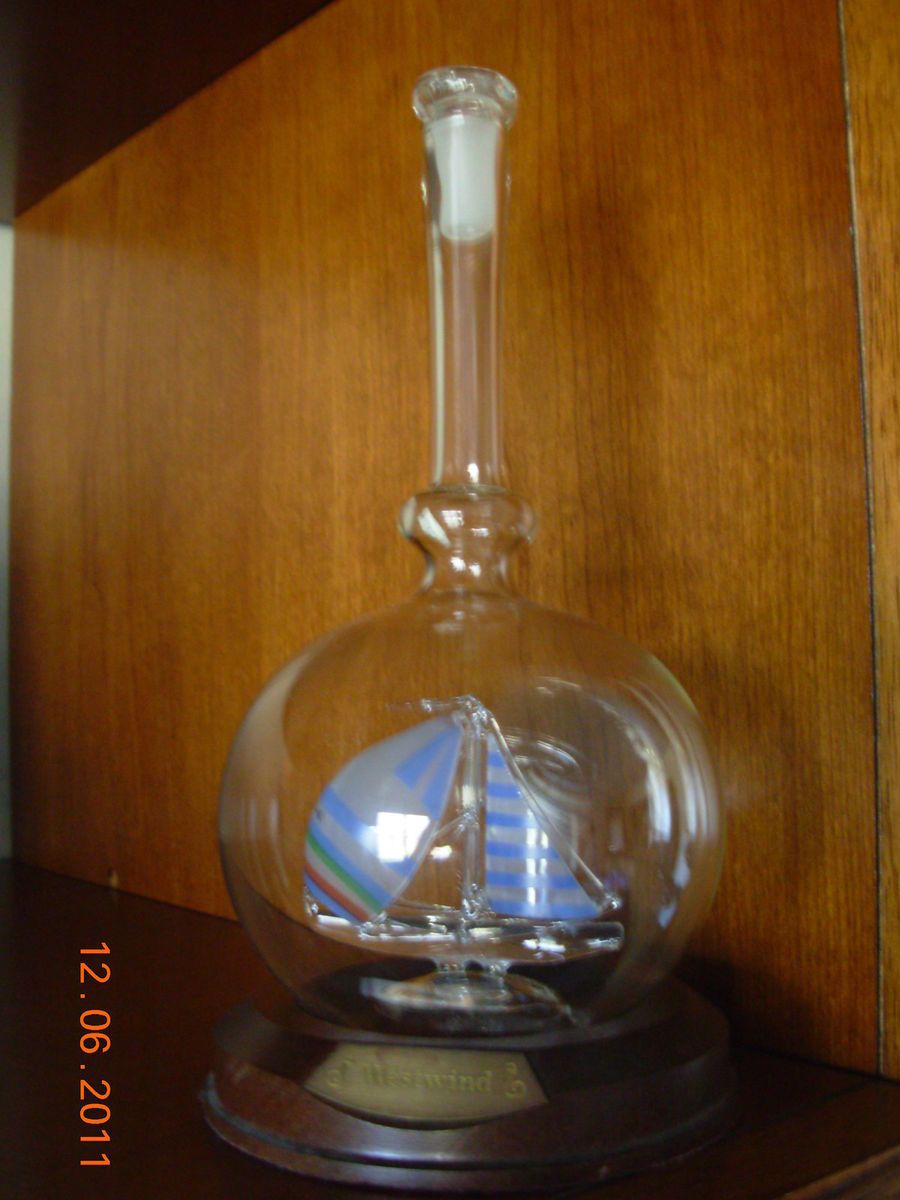 Litchfield Glass Sailboat in Glass Bottle Westwind