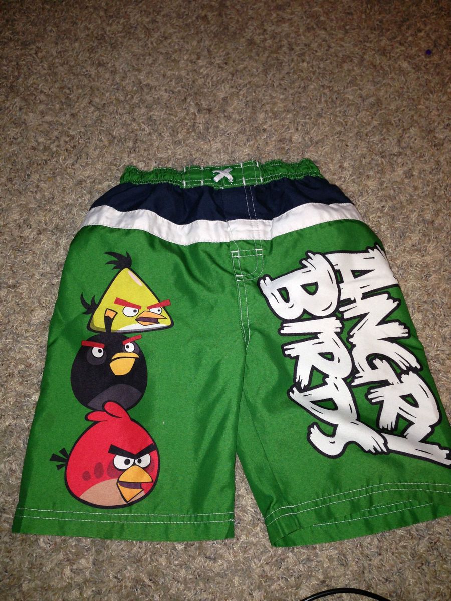 Angry Birds Boys Swimsuits Swim Trunks Size 5