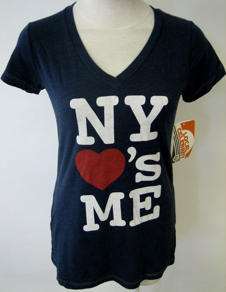 LOCAL CELEBRITY NY LOVES ME GIRLS TEE SHIRT NEW YORK URBAN CITY ART