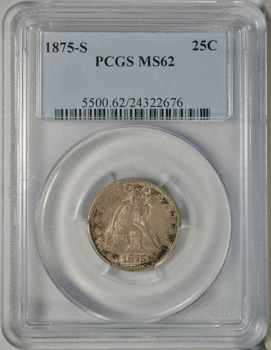 1875 s 20 Cent PCGS MS62