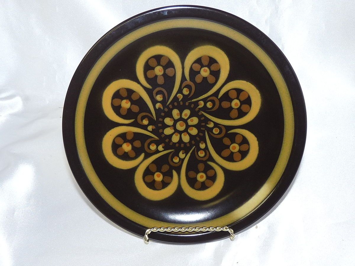 Mikasa Majorca Lodi Pattern Salad Plate 7 3 4 Brown Tan Yellow