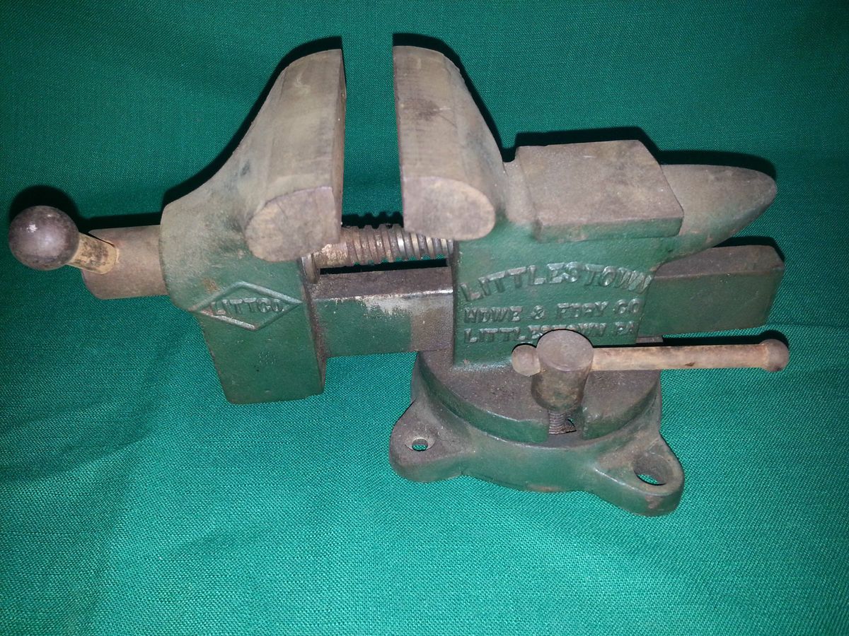 Littlestown Hdwe Fdry Blacksmith Machinist Swivel Anvil Bench Vise 3 5