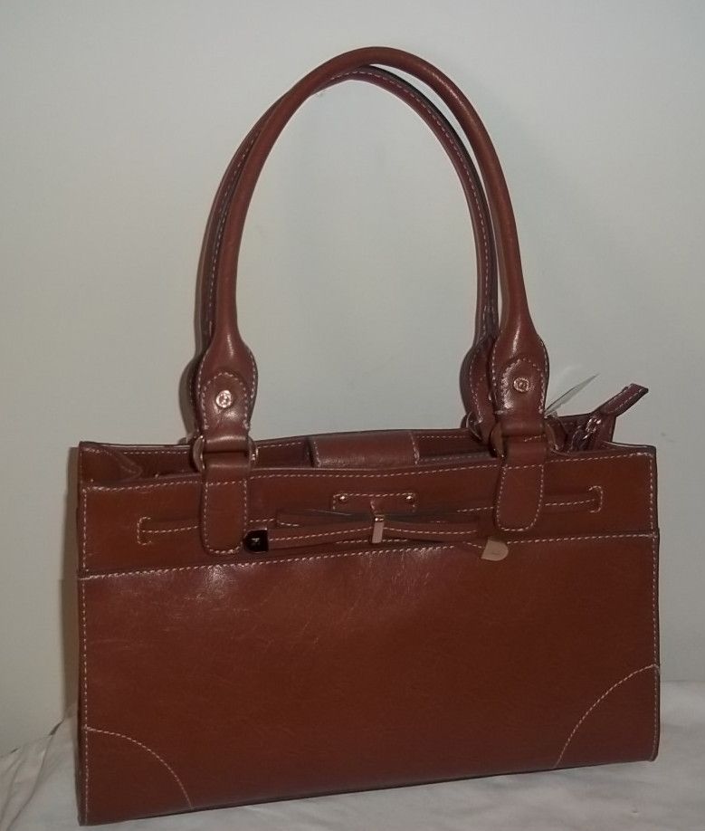 Liz Claiborne Montclair Brown Tote Handbag Purse