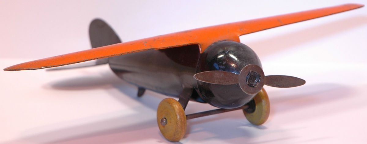 1930s Wyandotte Detroit Lockheed Vega Pressed Steel Airplane