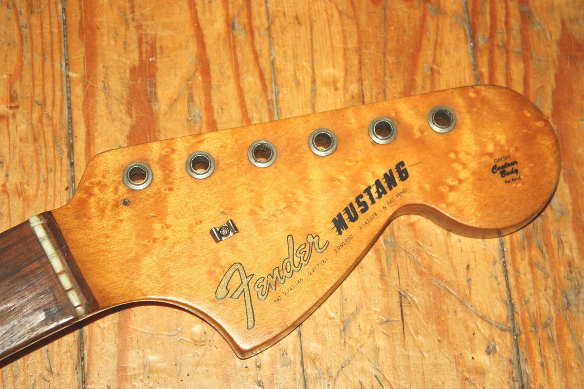 1965 1966 1967 Fender Mustang Guitar Neck Rosewood B Width