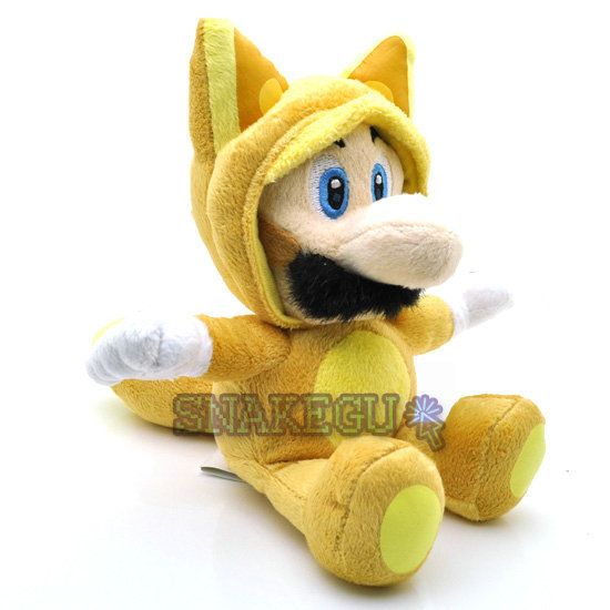 New Super Mario 9 Fox Kitsune Luigi Plush Doll Toy MX1748