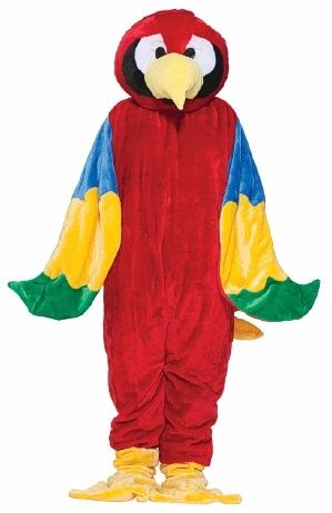 Red Parrot Bird Team Mascot Quality Adult Costume