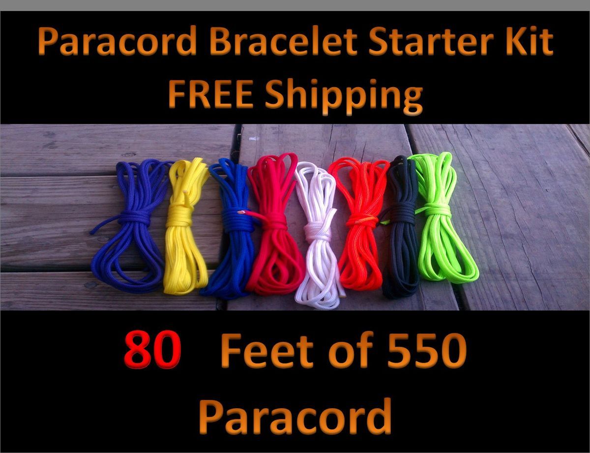 550 Paracord Kit 80 Feet of Paracord with 