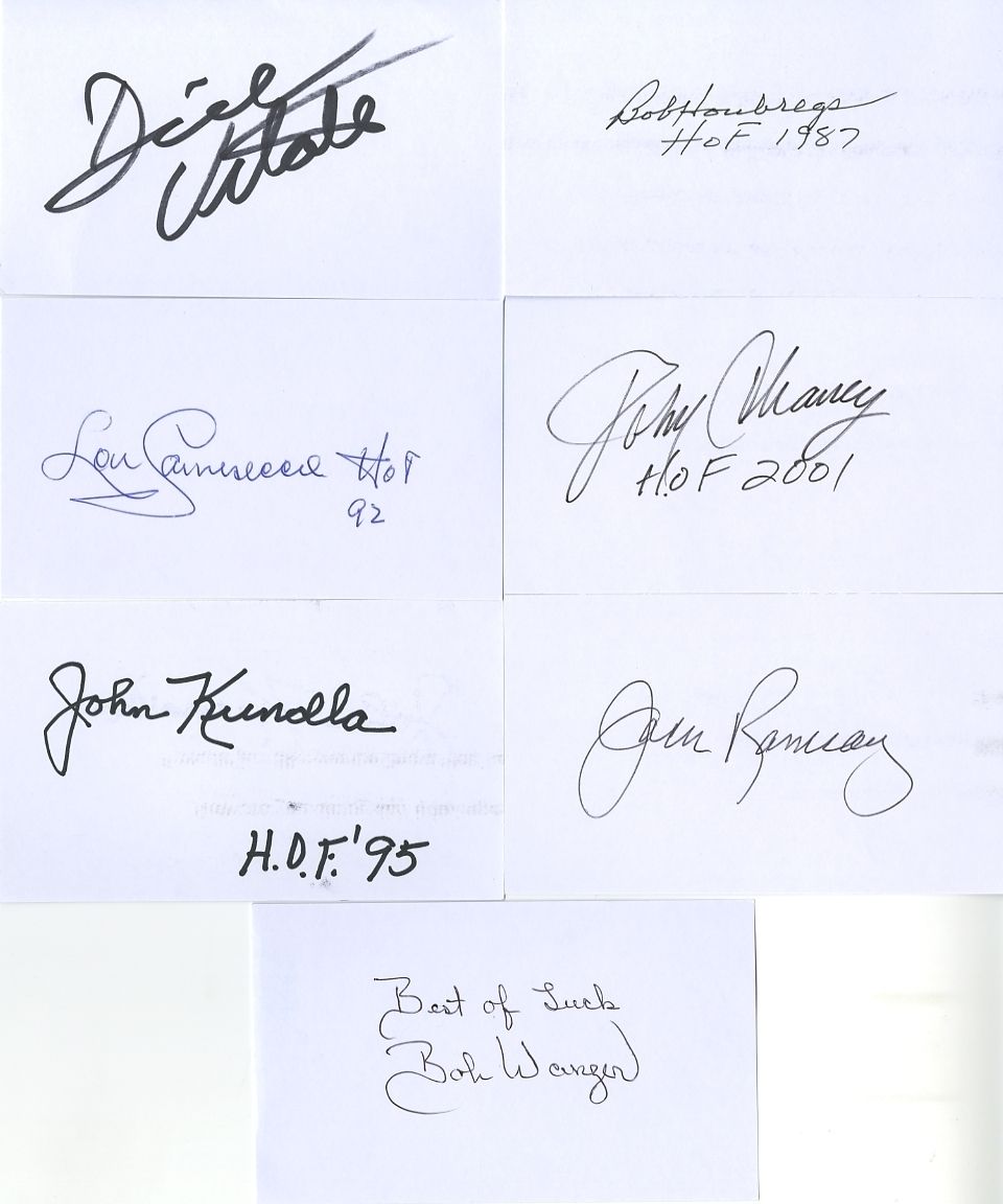 Basketball Hall of Fame Group Small Autograph Group Lot