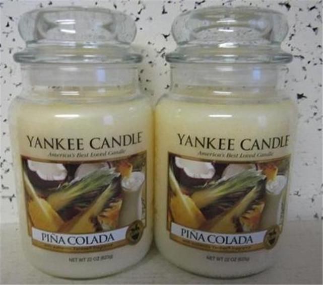 Lot of 2 Yankee Candle 22 oz Jars Pina Colada