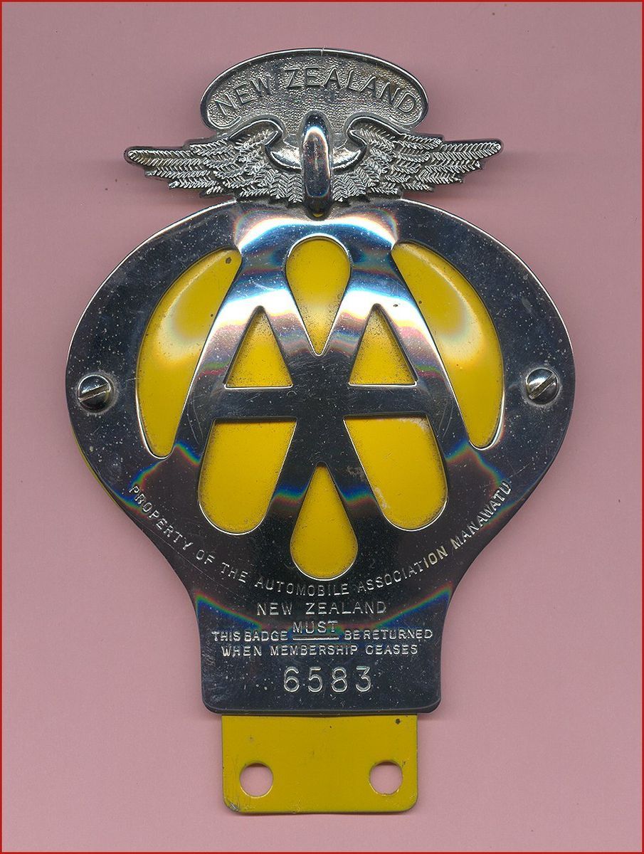 New Zealand AA Automobile Association Car Badge Manawatu