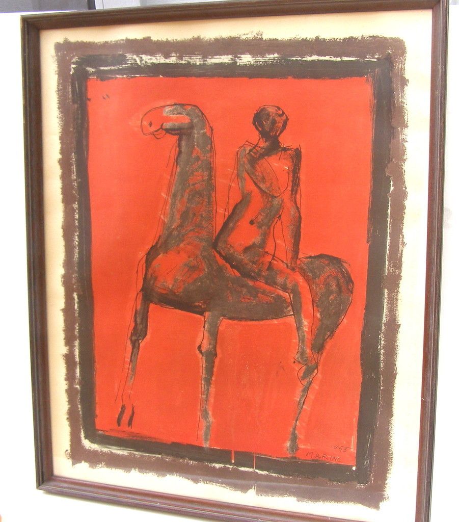 Marini Marino 1955 Lithograph Chevalier Horseman RARE