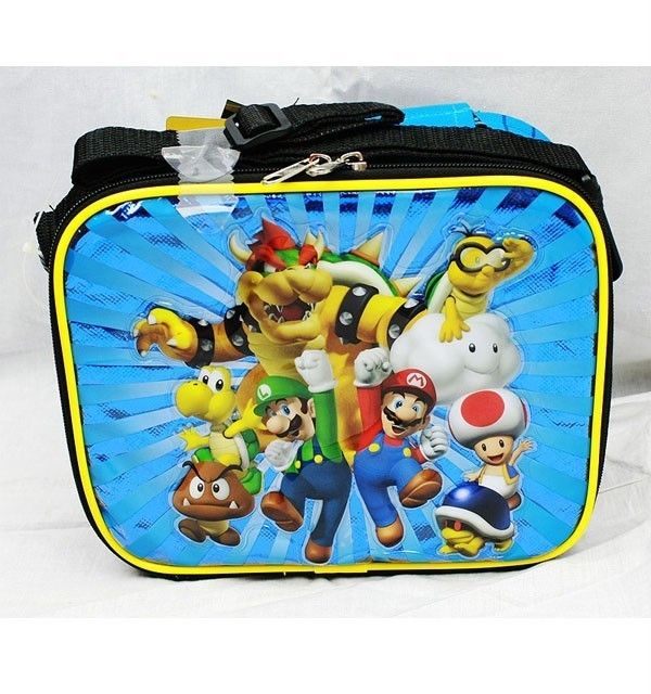 Mario Brothers Bros Insulated Lunch Bags Box Authentic Mario Luigi