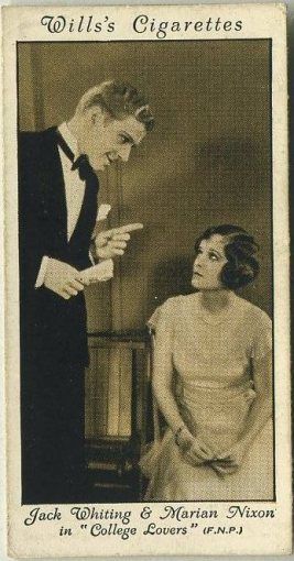 Jack Whiting Marian Nixon 1931 Wills Movie Card