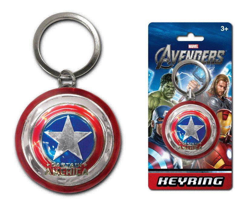Marvel Studios Captain America Shield Pewter Keychain