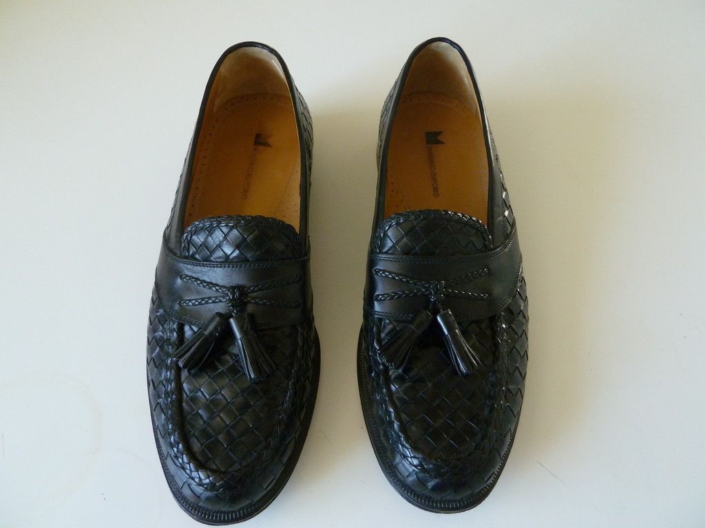 Massimo Emporio Men Black Shoes Size 9 5 M Spain